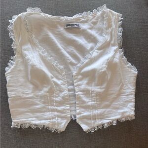 Princess Polly White Corset Vest Top Size US 6